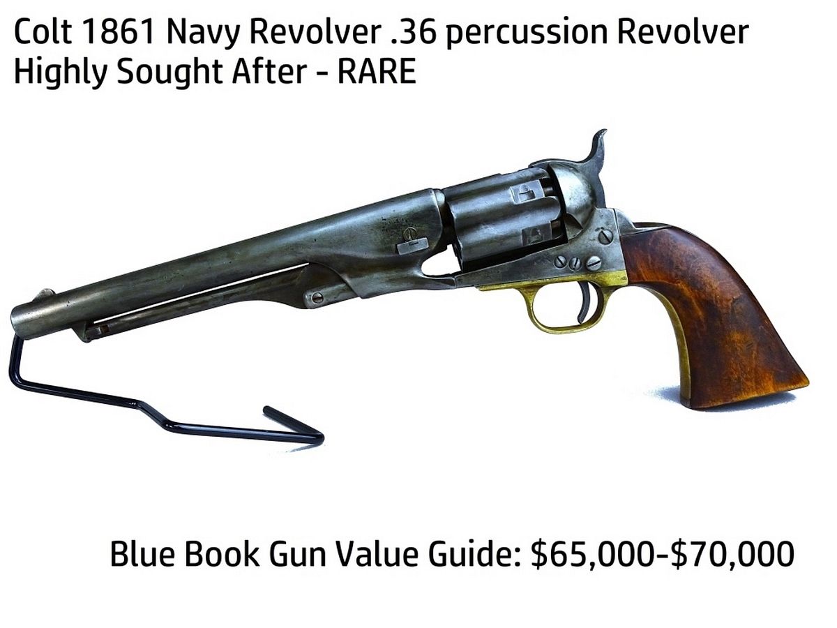 Colt 1861 Navy Revolver Fluted Cylinder .36 Percus sold at auction