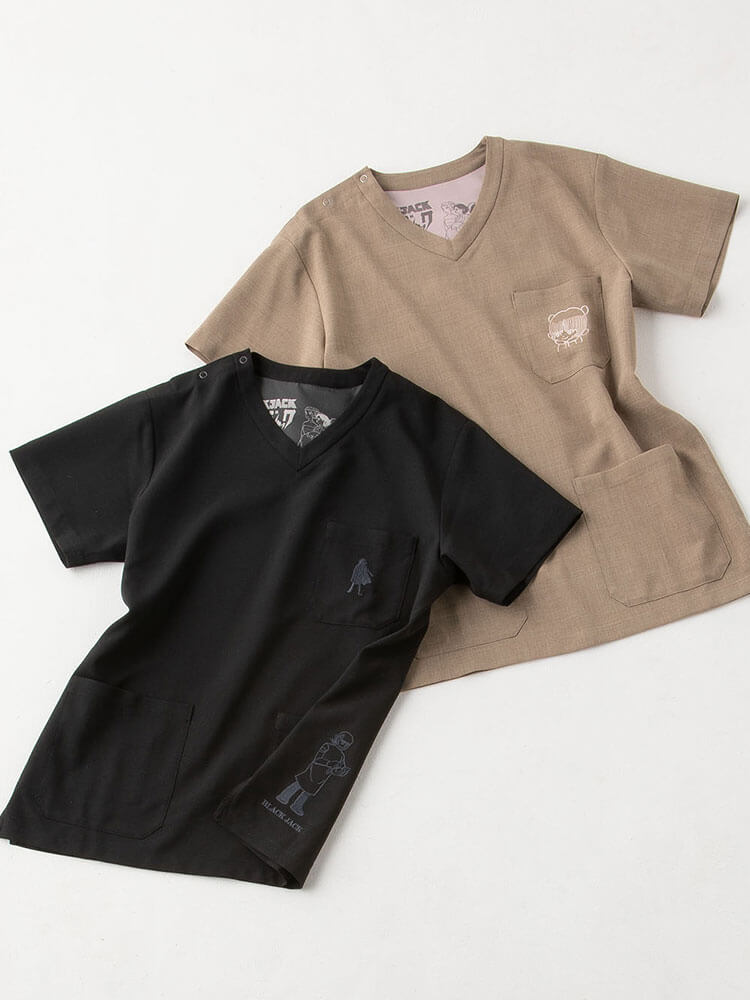 Scrub Canvas Club:ブラック・ジャックスクラブトップス(男女兼用