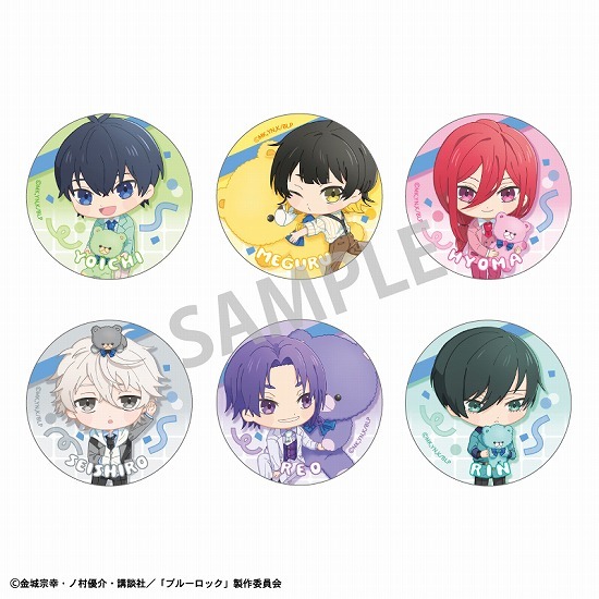 ブルーロック トレーディング缶バッジ テディベア 描き起こし 6個入り