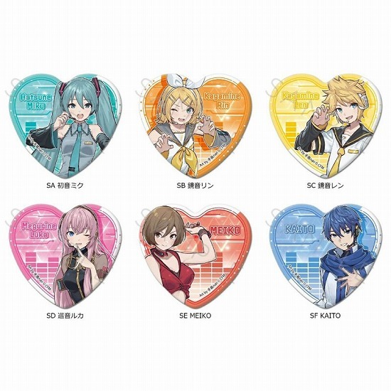 初音ミク ピアプロキャラクターズ ハート型缶バッジ 6個入り1BOX