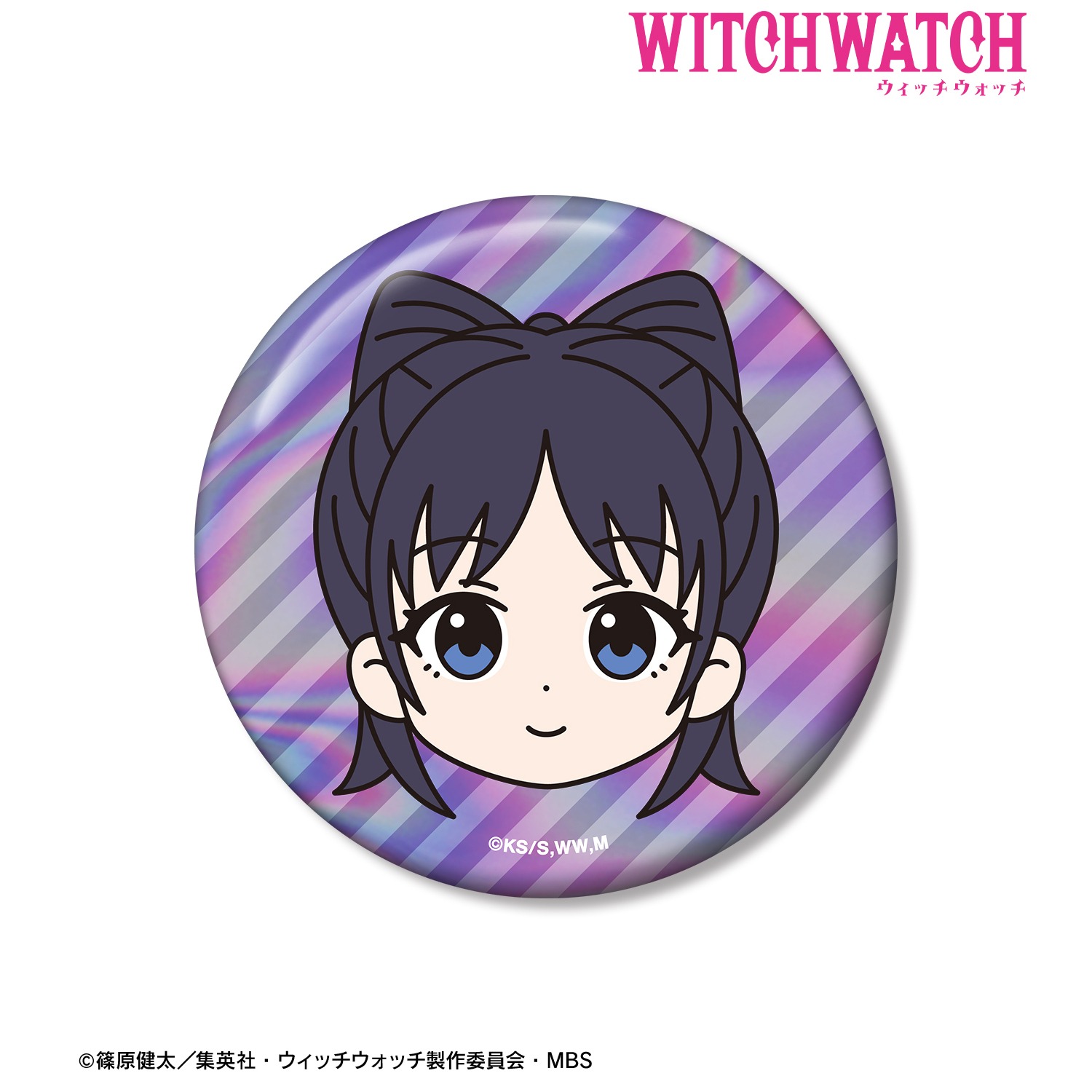 ウィッチウォッチ 宮尾音夢 顔アイコン 76mmオーロラ缶バッジ｜ホビー