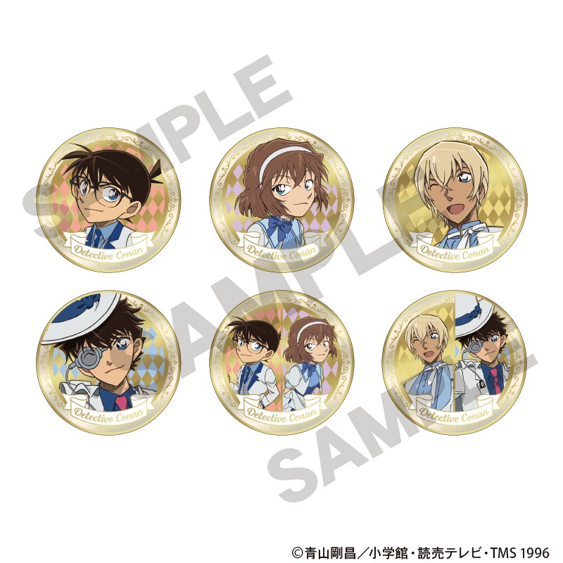 名探偵コナン トレーディングゴールドメタル缶バッジ バルーン 6個入り
