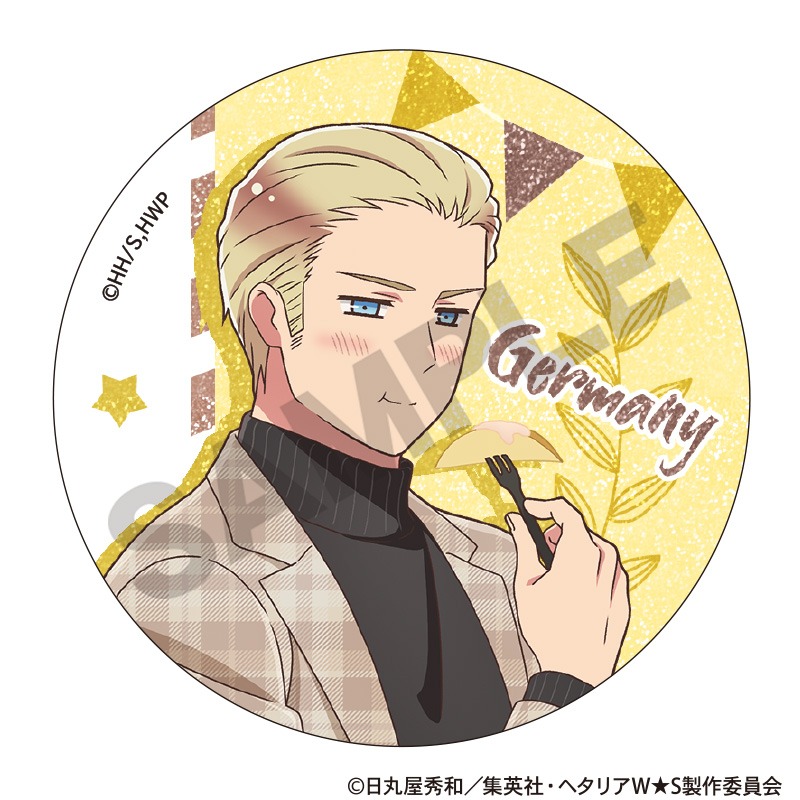 ヘタリア World☆Stars トレーディンググリッター缶バッジ 食べ歩き