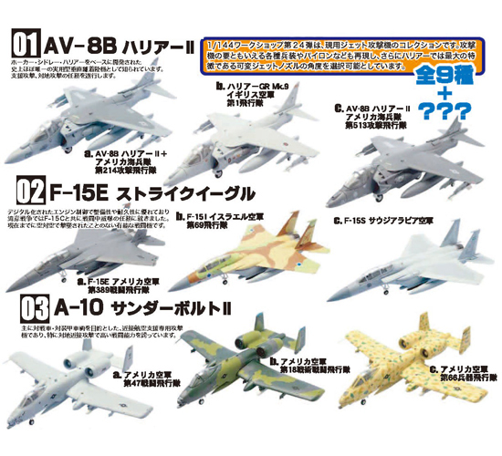 再販】エフトイズ 1/144 攻撃機コレクション 10個入り1BOX｜ホビーの