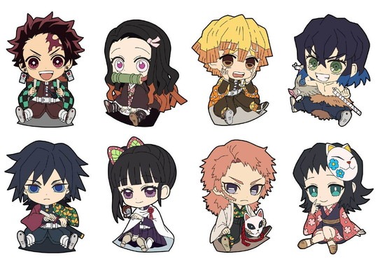 再販】鬼滅の刃 ぺたん娘トレーディングラバーストラップ 8個入り1BOX