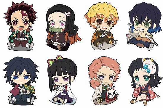 鬼滅の刃 ぺたん娘トレーディングラバーストラップ 8個入り1BOX