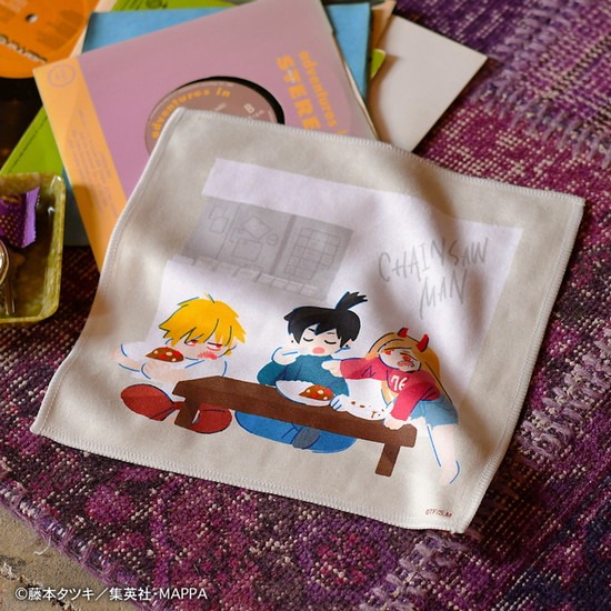 チェンソーマン イラストレーターHERコラボ ハンドタオル 早川家の食卓