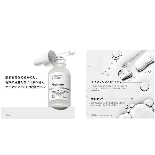 ベスコス受賞☆「The Ordinary ナイアシンアミド10%+亜鉛1%美容液