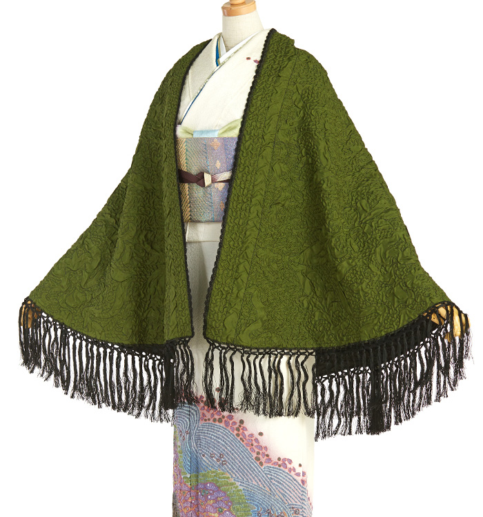 現品限り】コシノアヤココレクション 正絹和洋ショール リバーシブル