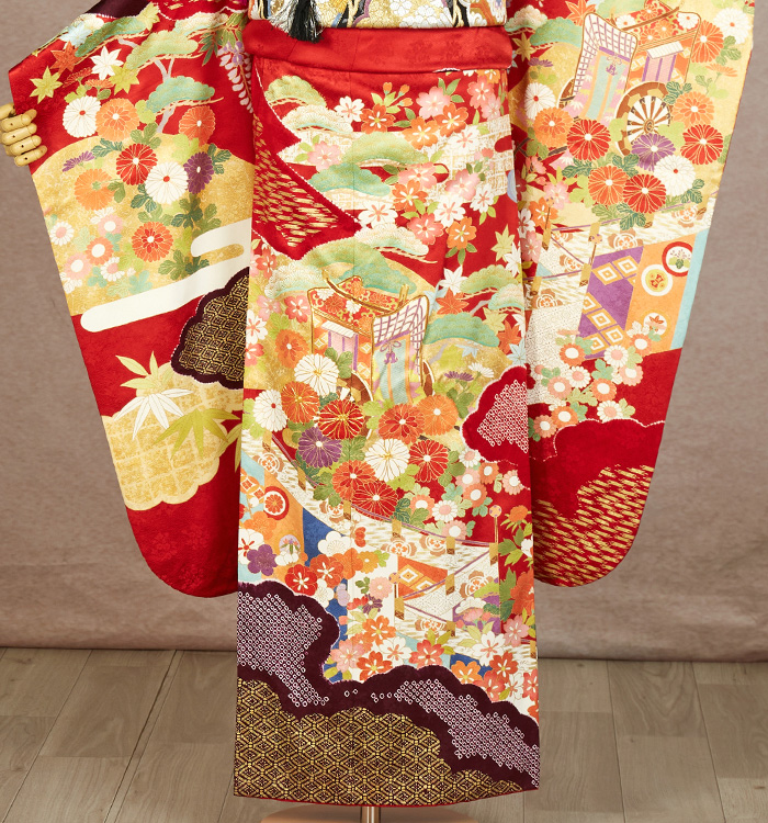 吉澤手描友禅 振袖（専用襦袢付）No.EA-2456-Mサイズのレンタル