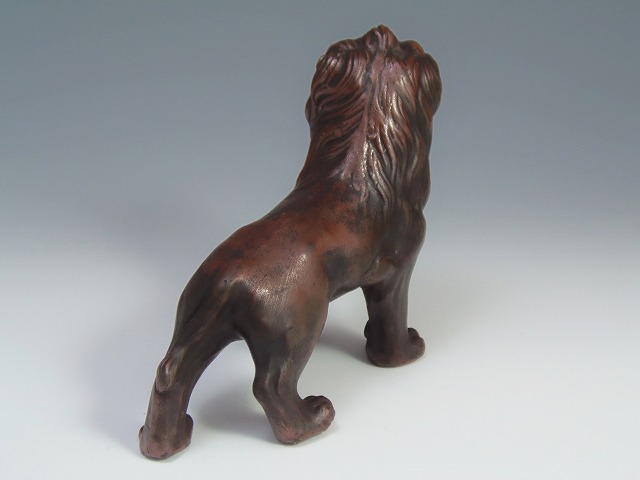 ライオン置物 備前焼 骨董品