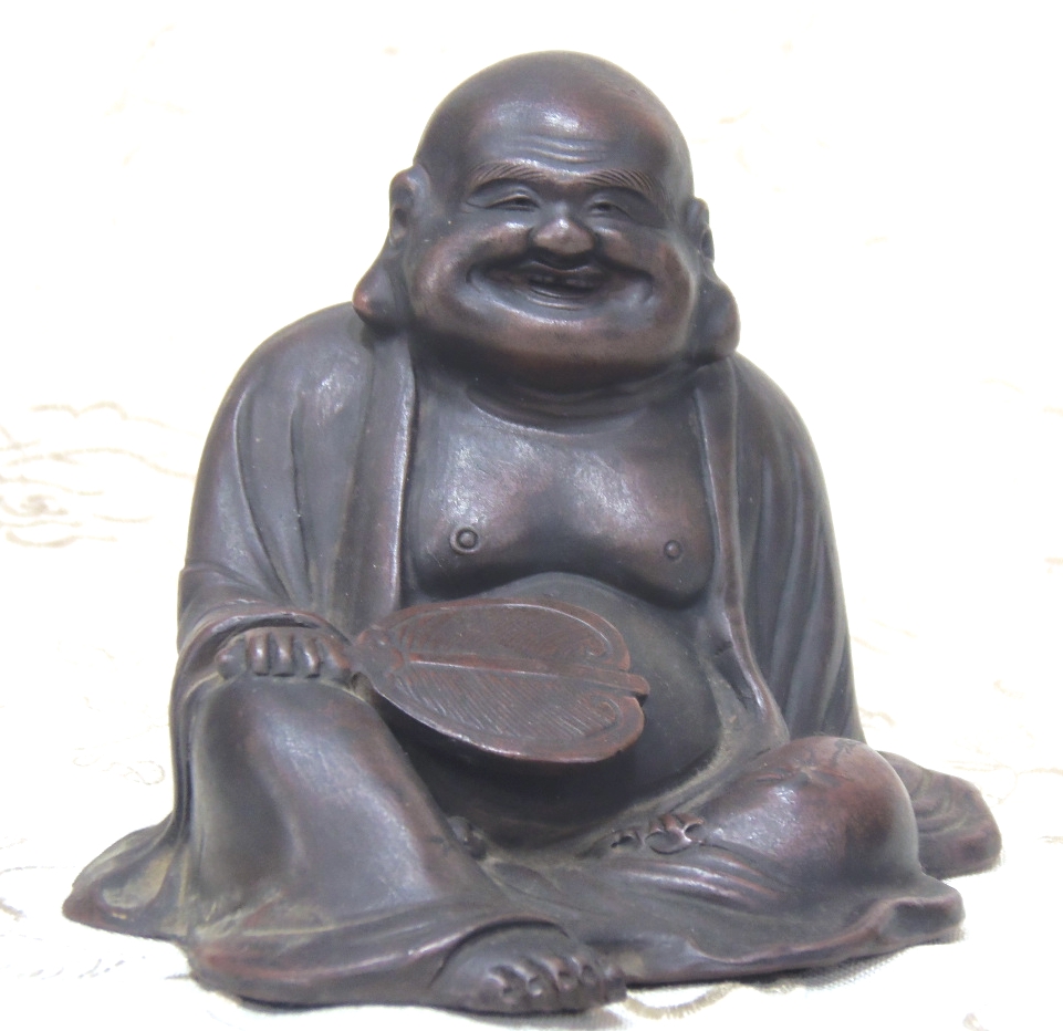 古備前焼の布袋様置物
