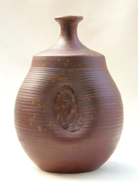 城南骨董-古備前焼 人形徳利 金重羽介 1111