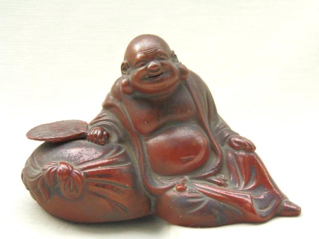 古備前焼の布袋様置物