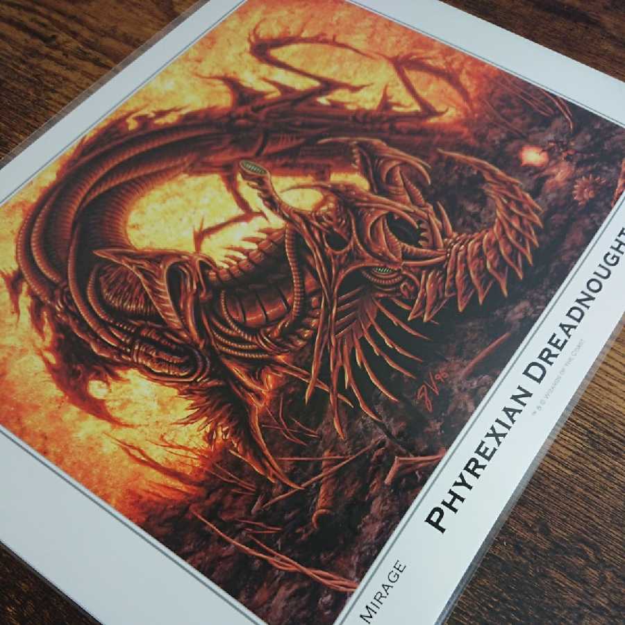 ファイレクシアン・ドレッドノート》サイン入りアートプリント/複製