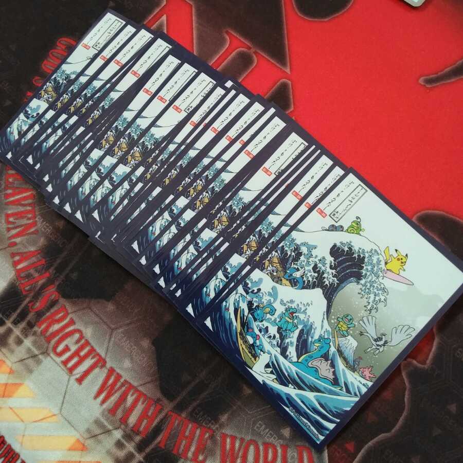 使用品】ポケモンカードゲーム デッキシールド 浮世絵 しろがね山