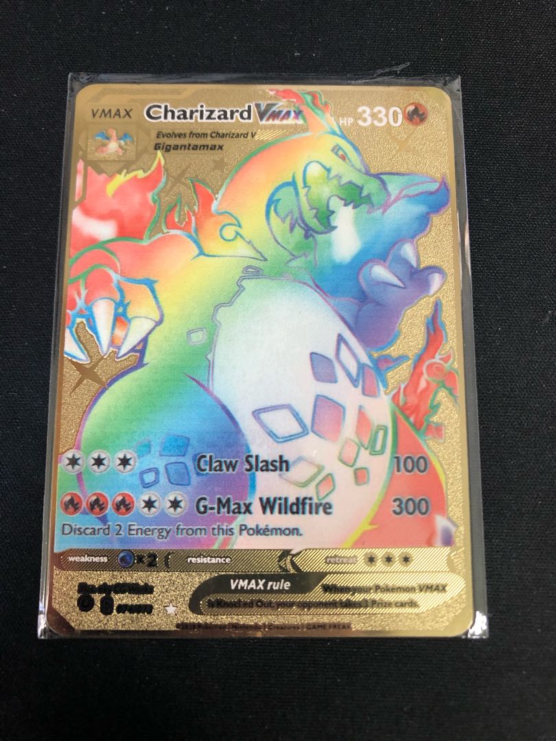 ポケモンカード レインボーリザードン Vmax海外版金属カード 1枚の通販