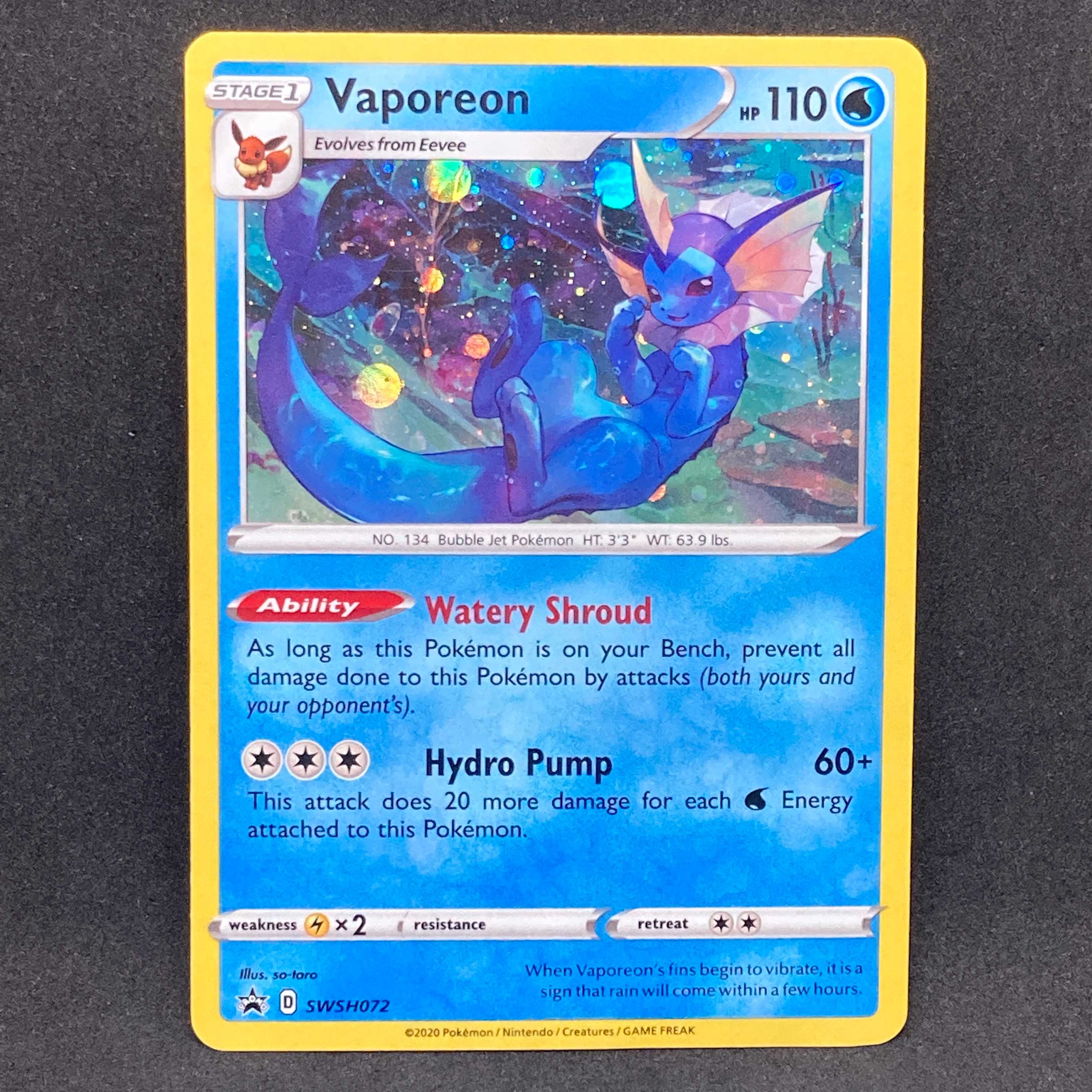 ポケモンカード 海外 シャワーズ ホロ プロモ SWSH072 英語 ポケカ 1枚