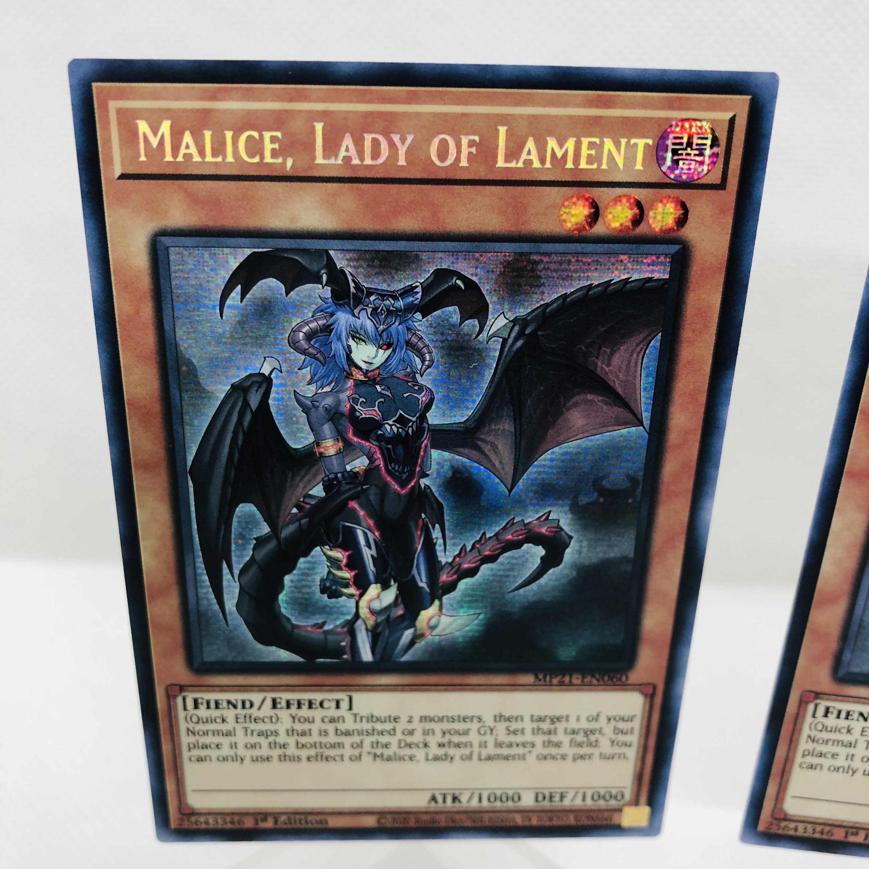 遊戯王 英語版 悪魔嬢マリス プリズマティックシークレットレア 3枚 3