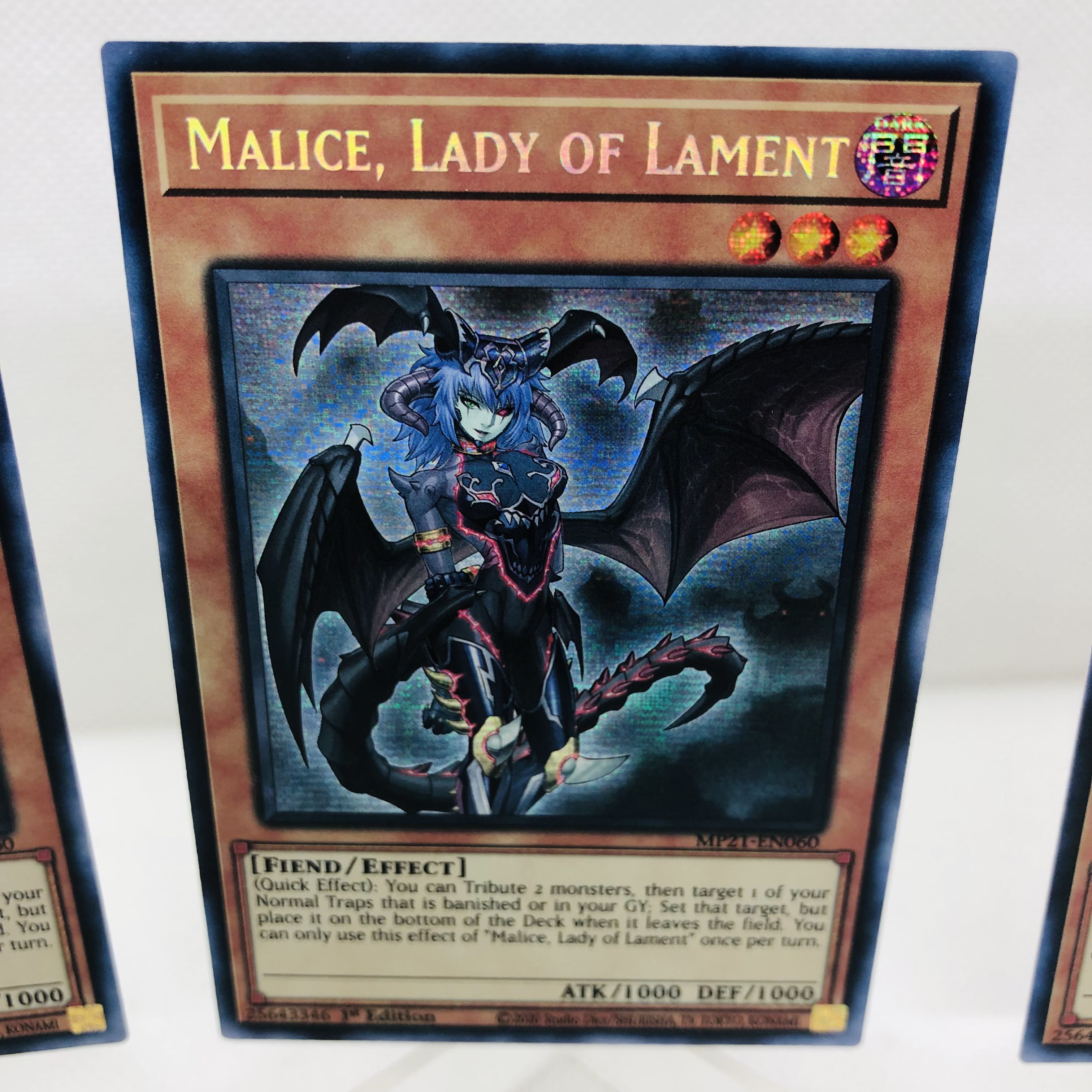 遊戯王 英語版 悪魔嬢マリス プリズマティックシークレットレア 3枚 3