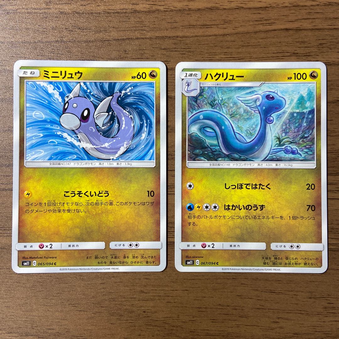 ミニリュウ ハクリュー 進化ライン 計2枚 2枚の通販 なぽ（354261144