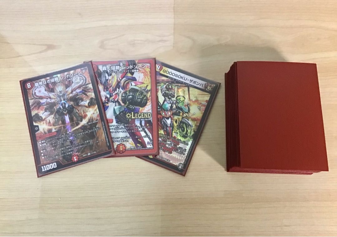 デュエマ 本格構築 【赤白バイクレッドゾーン】 デッキ＆二重スリーブ