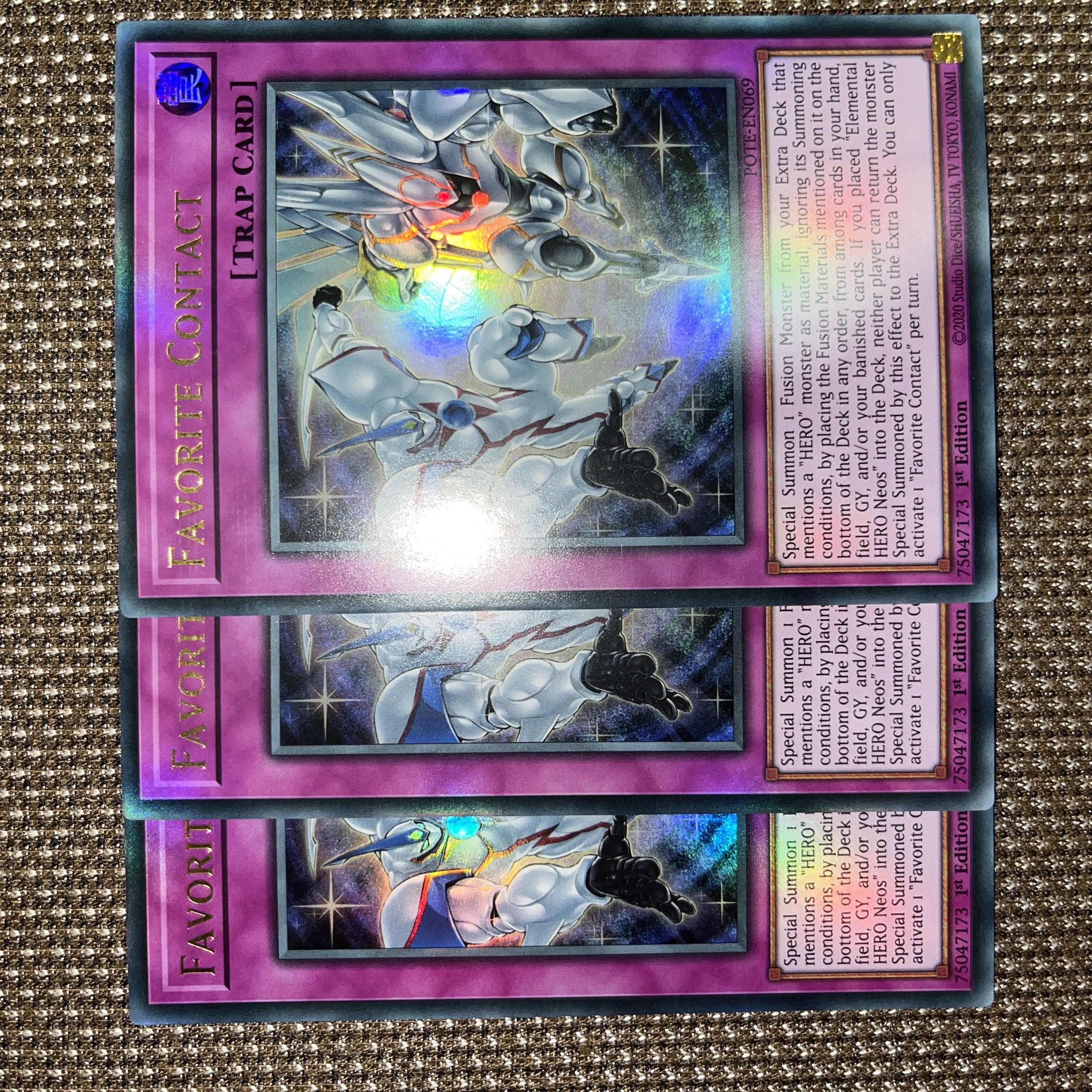 遊戯王 フェイバリット・コンタクト EU版(英語) ウルトラ 1st 3枚 3枚