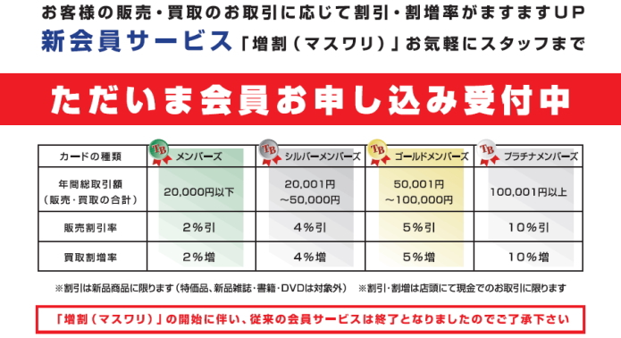 増割」会員サービスのご紹介 – 釣具の販売｜中古釣具オークション
