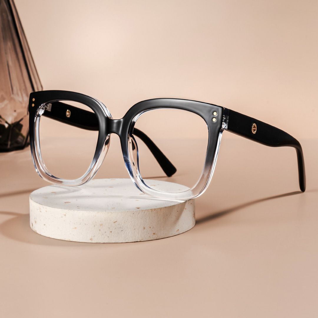 TR90 Ebony Eyeglasses, Ebony Square Glasses -Zeelool Glasses