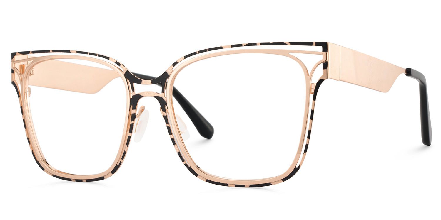 Women's Metal Glasses with Dual-level Frame Online