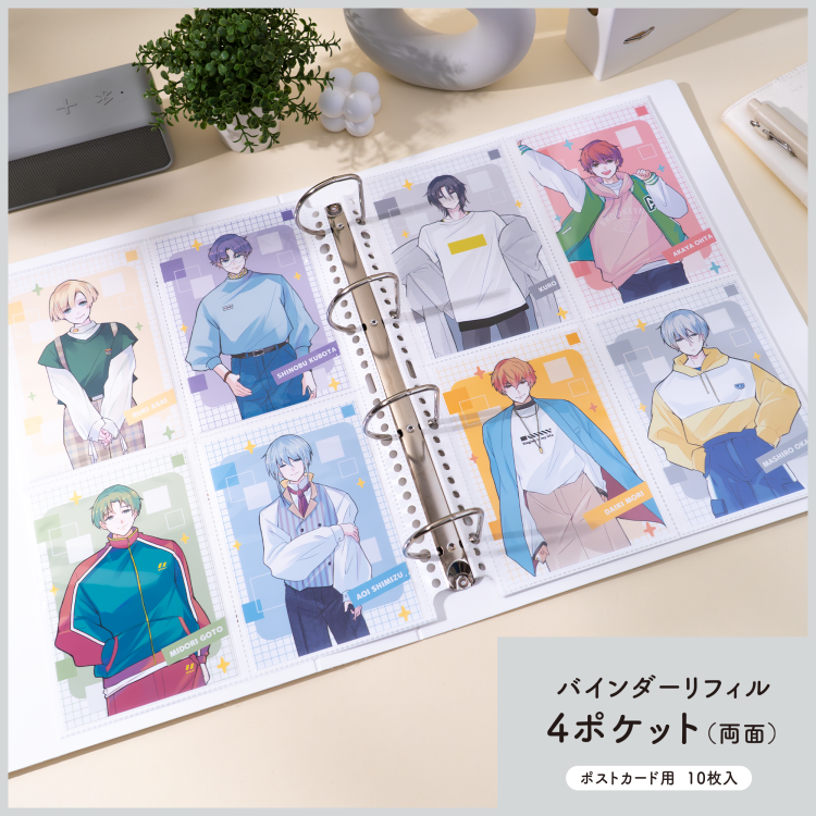 irelu（イレール）バインダーリフィル 4ポケット（両面） ポストカード