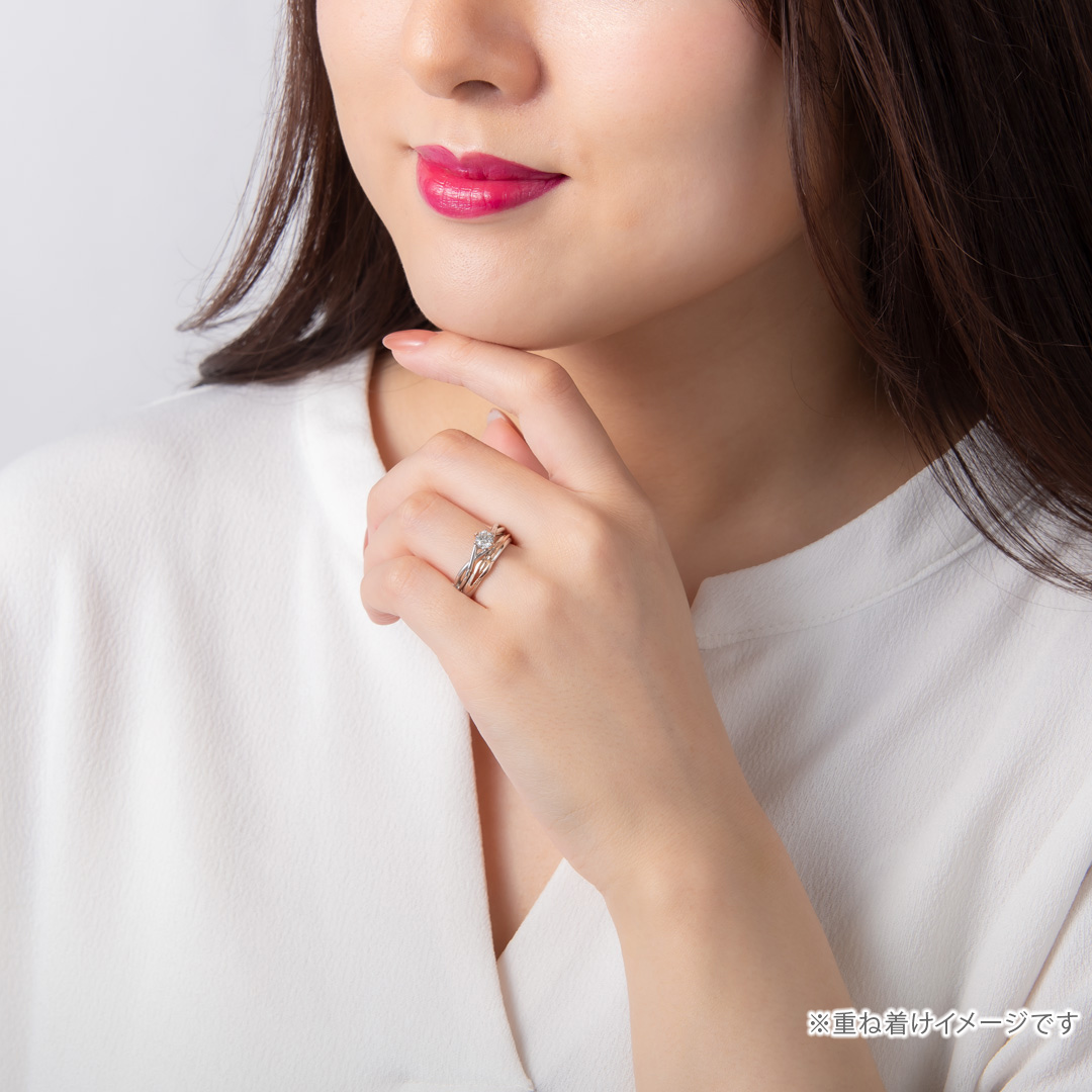 ロンギヌスの槍/ソリティアリング プラチナ×K18ピンクゴールド（ダイヤ