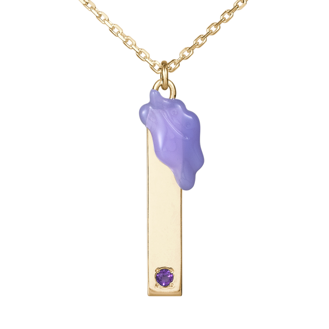 メタモン＆プレートネックレス K18イエローゴールド