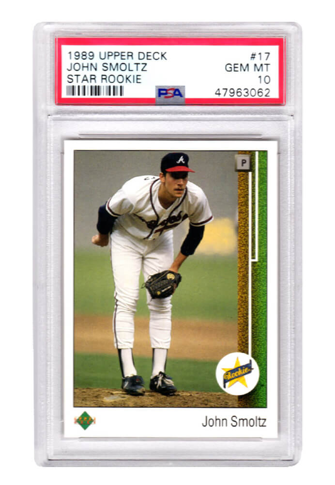 John Smoltz (Braves) 1989 Upper Deck Baseball #17 RC Rookie Card