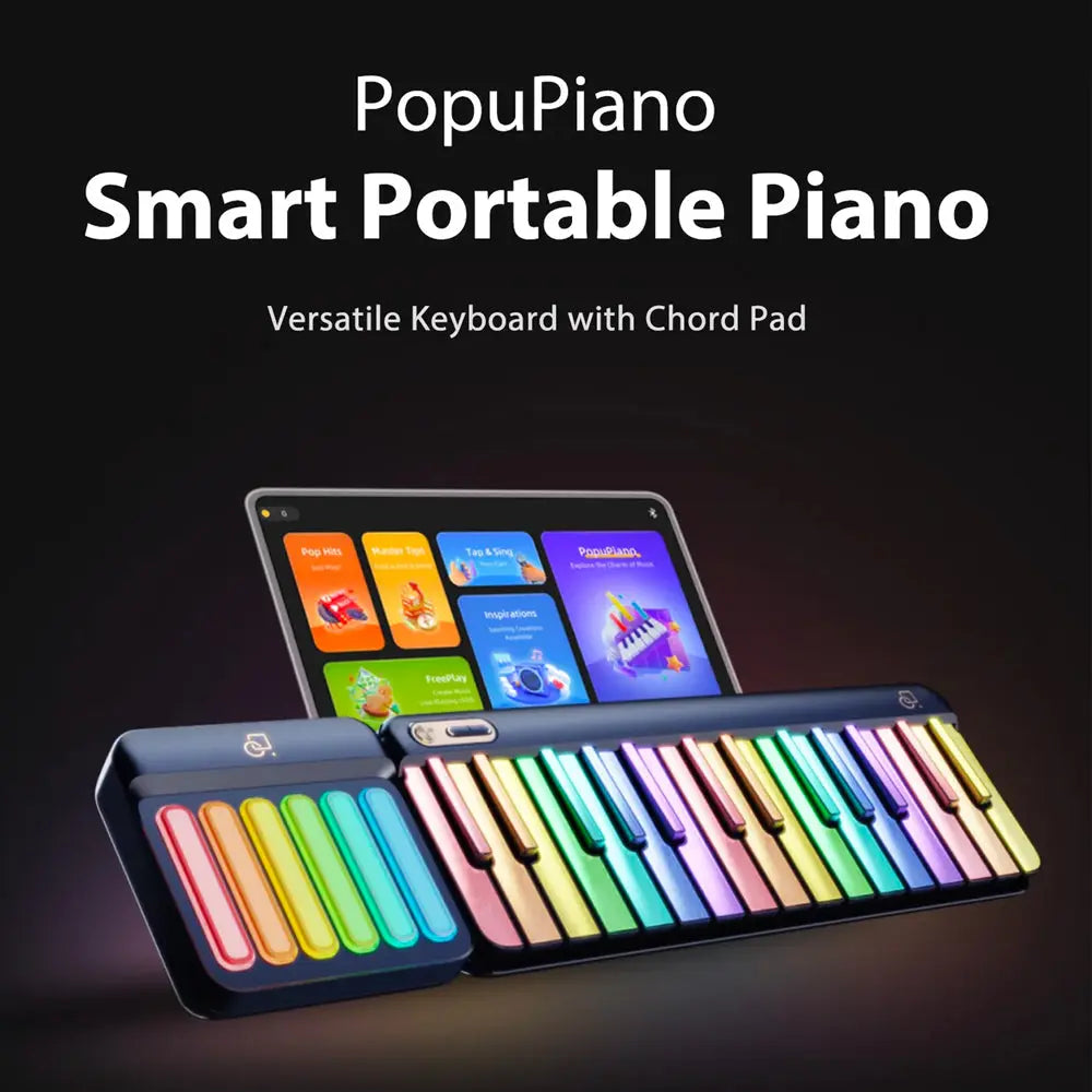 PopuMusic PopuPiano: Smart Portable Piano With Chord Pad