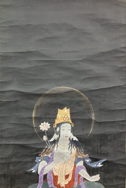 仏画（普賢菩薩）紙本 掛軸（Buddha Buda）|サムライオークション