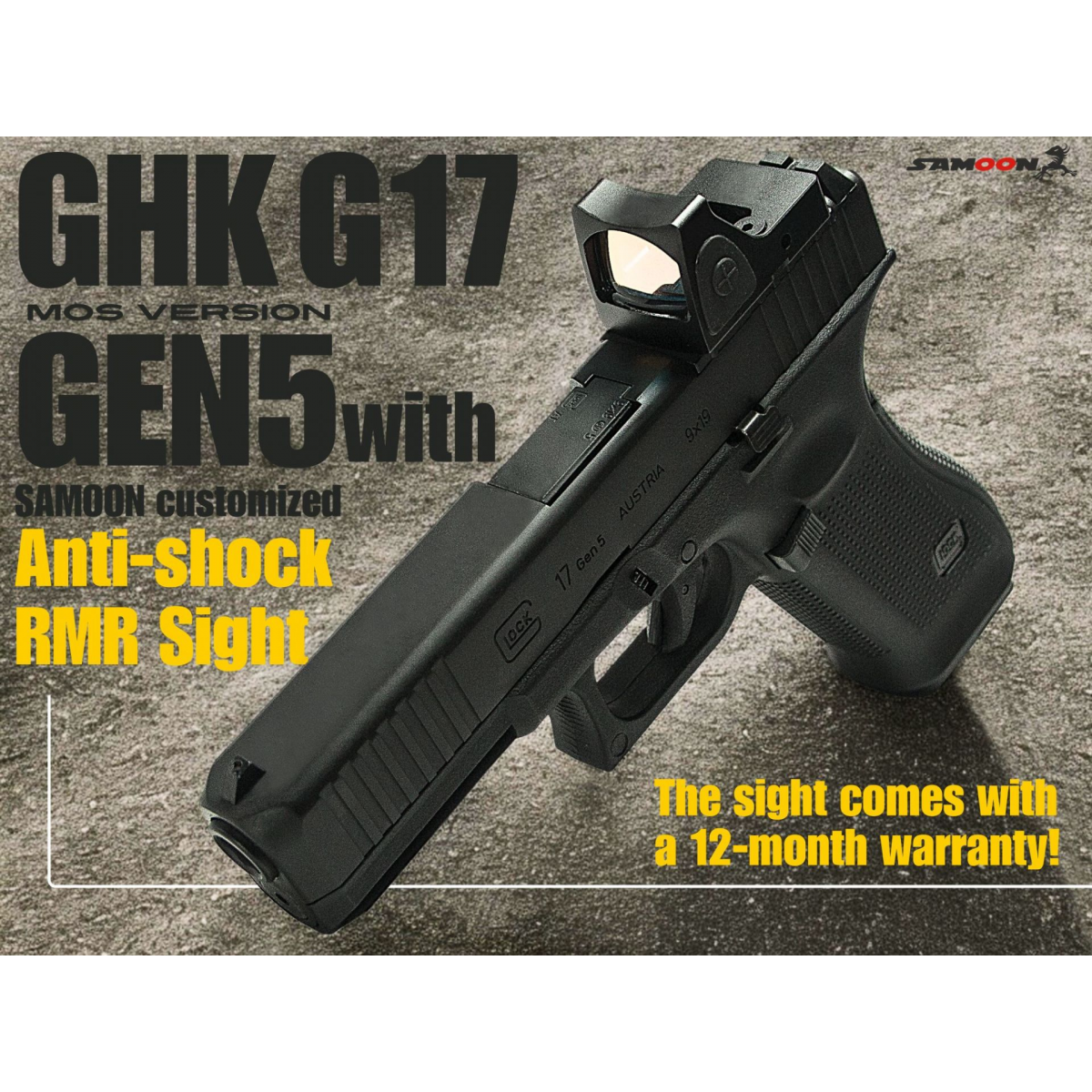 GHK G17 Gen5 MOS with SAMOON customized Anti-shock RMR Sight
