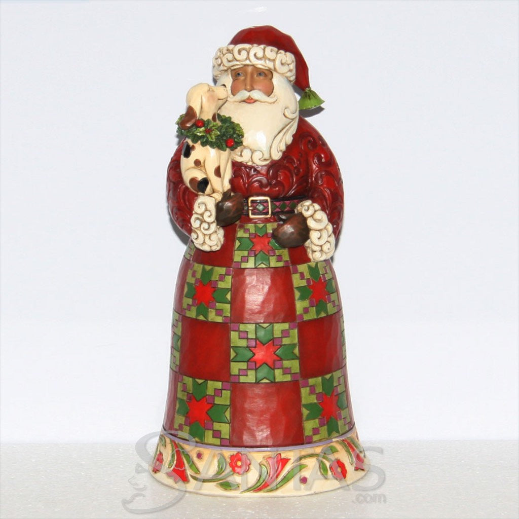 Jim Shore Santa with Puppy Faithful Friends 4022918 | santas.com