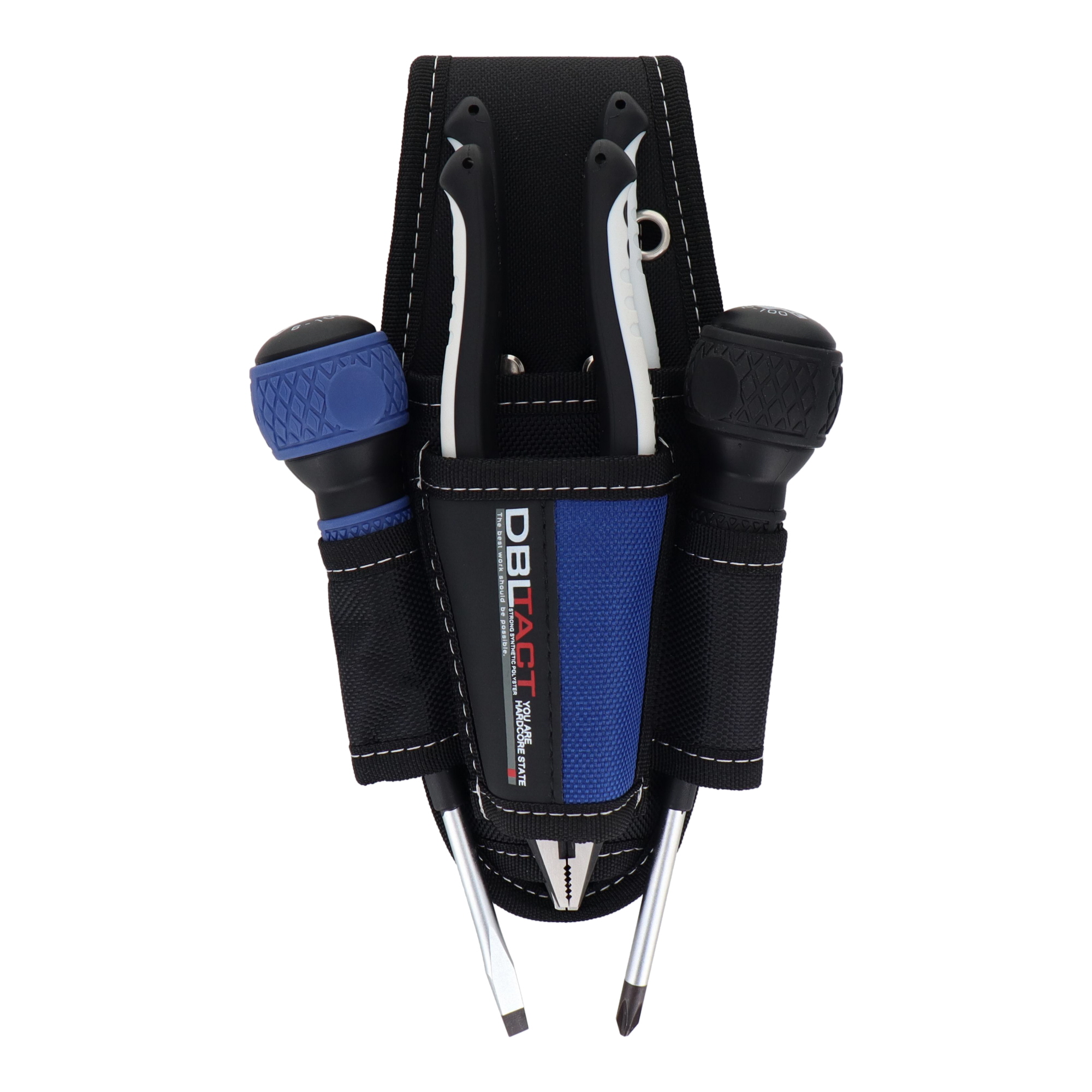 DT-TS-04-BL 作業ベルト・収納袋 工具ケース ペンチサック2段