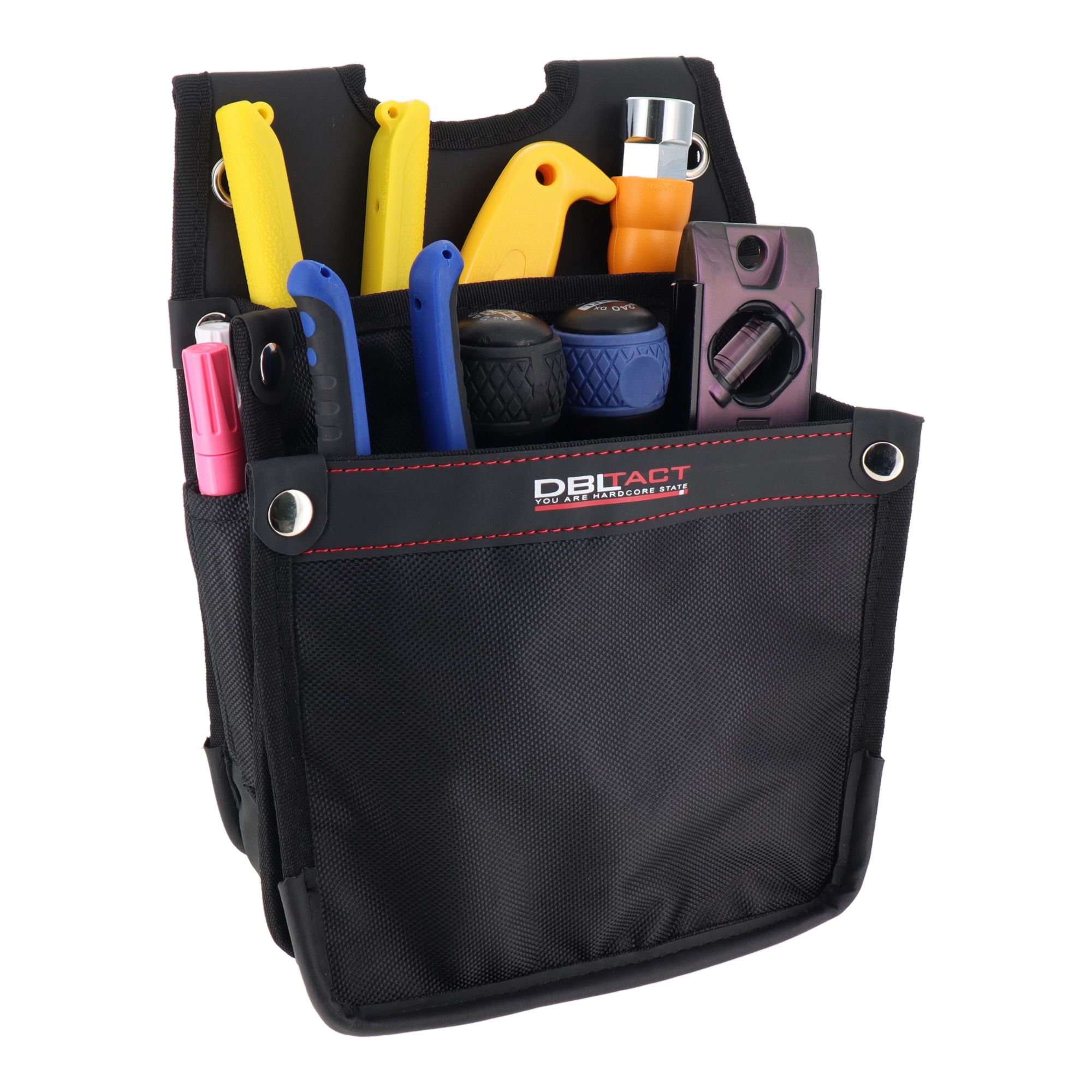 DTS-02-BK 作業ベルト・収納袋 腰袋 デュラソフトケース 電工2段