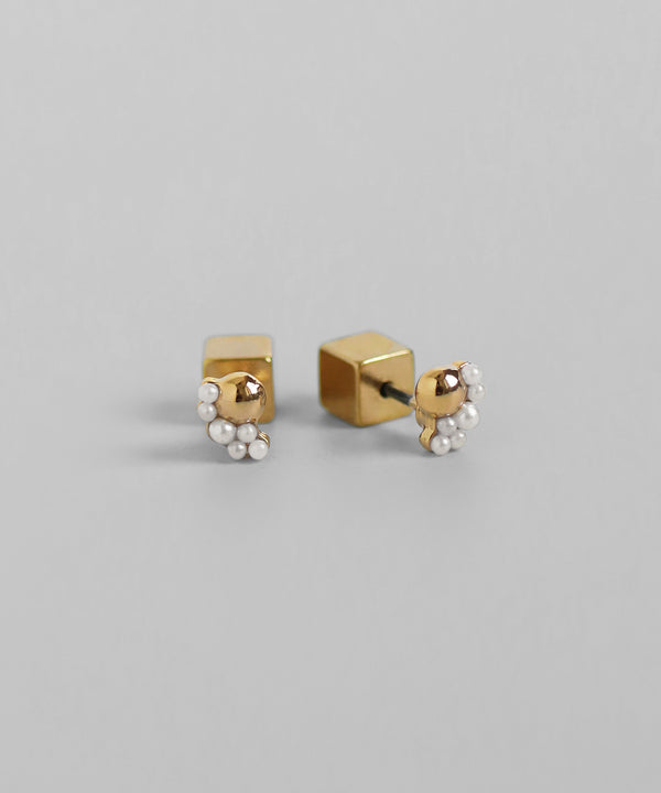 mimi33】デザインピアス[Sheerchic]｜アネモネ・シエナロゼ・ミミサン