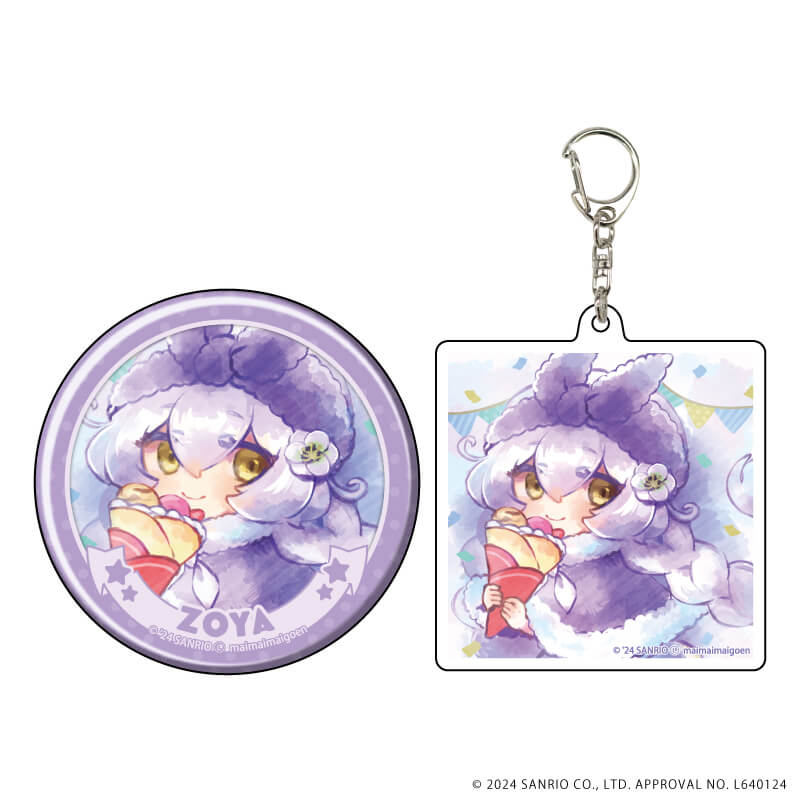 まいまいまいごえん｜アクリルキーホルダー＆缶バッジセット「まいまい