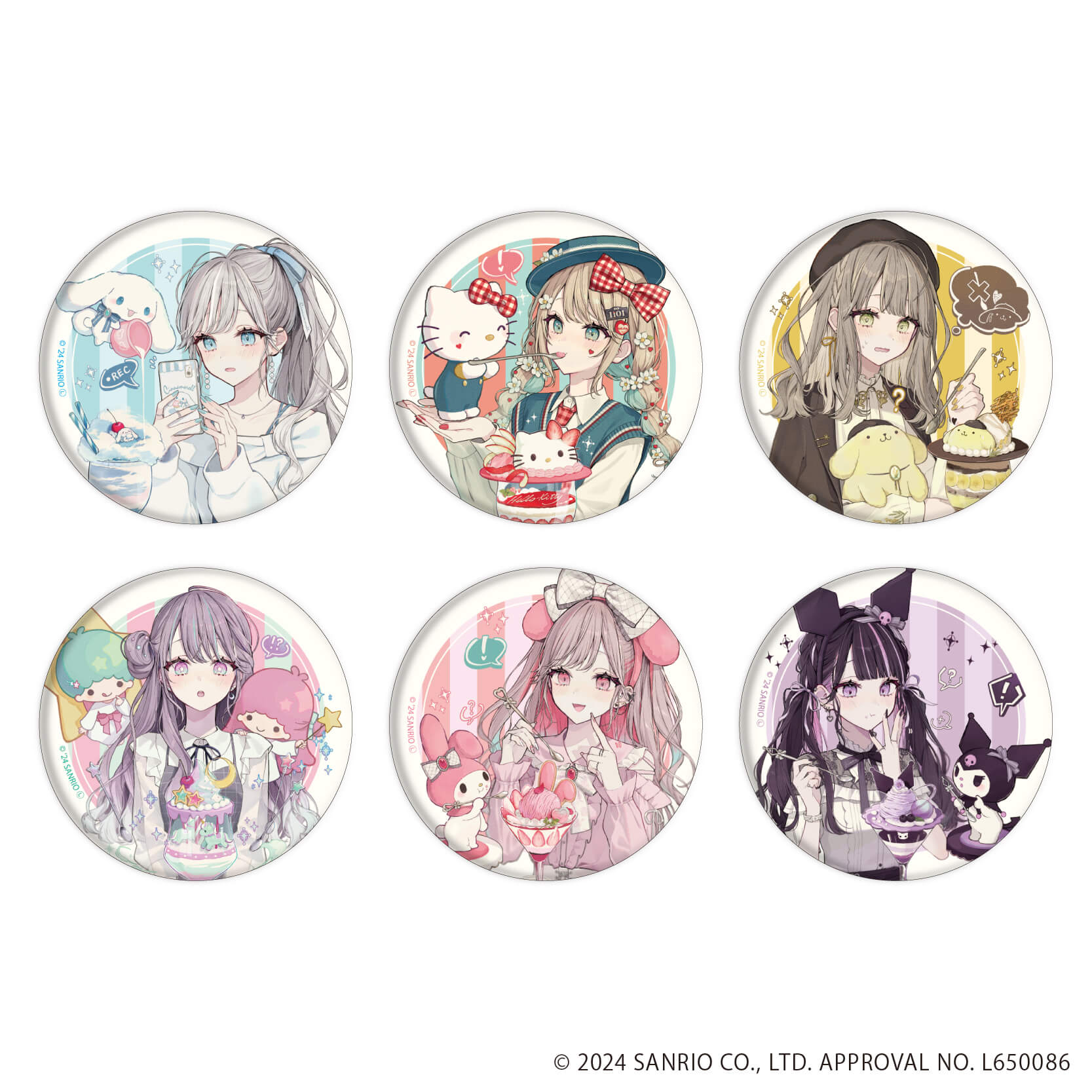 赤倉×サンリオキャラクターズ｜缶バッジ「赤倉×サンリオキャラクターズ