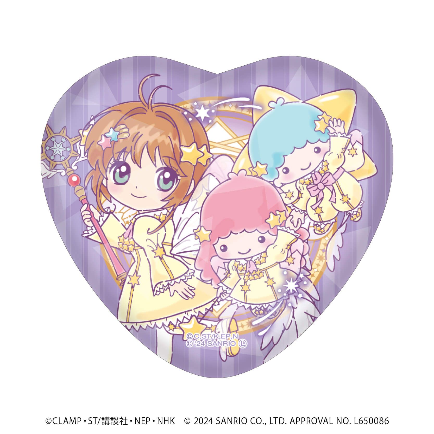 カードキャプターさくら×サンリオキャラクターズ｜ホログラムハート缶