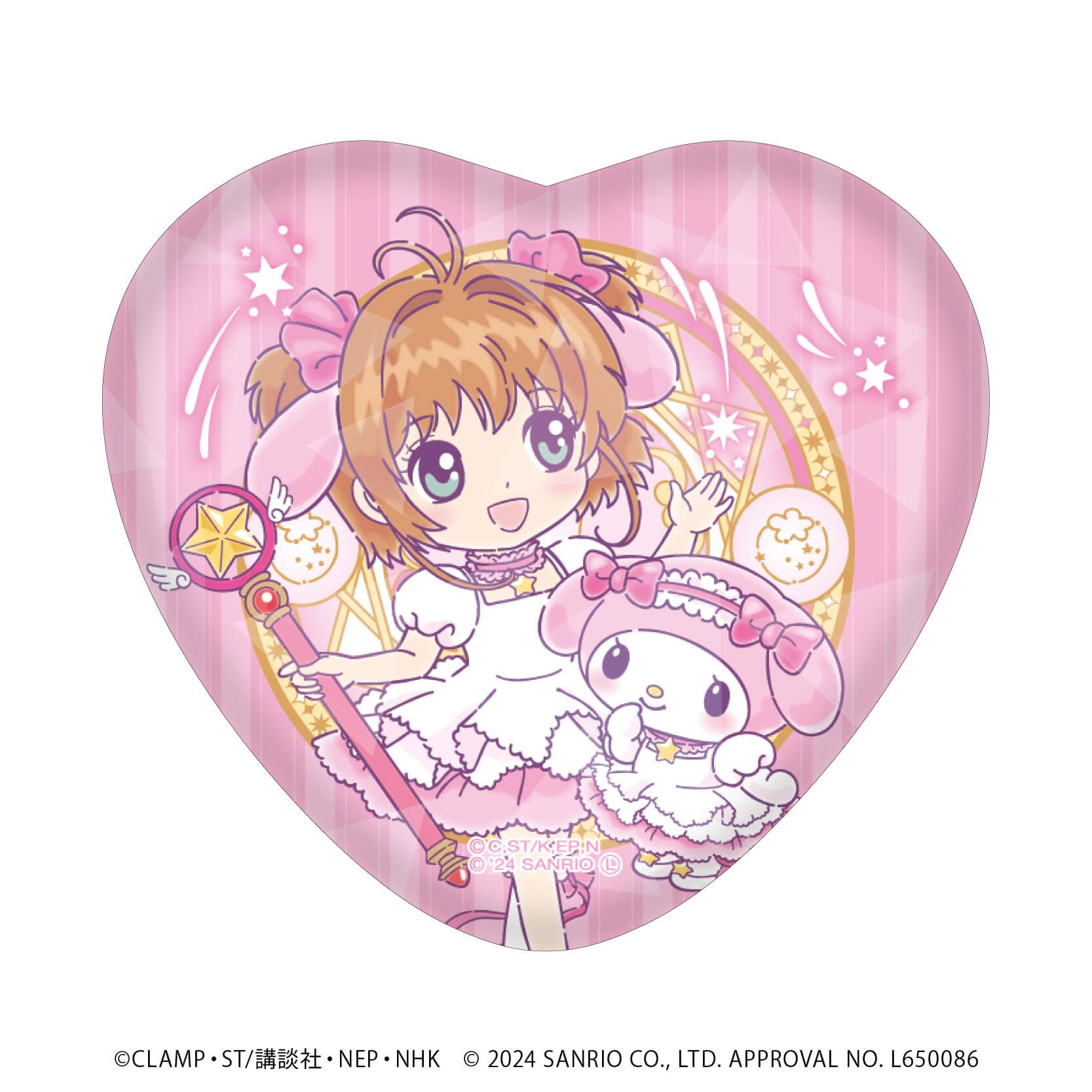 カードキャプターさくら×サンリオキャラクターズ｜ホログラムハート缶