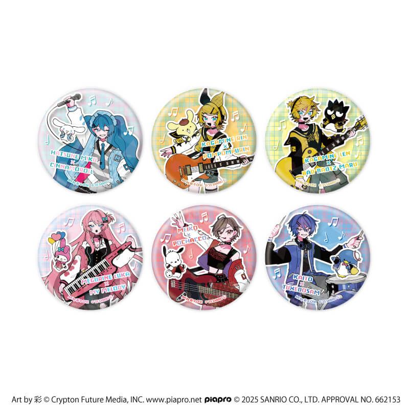 ピアプロキャラクターズ×サンリオキャラクターズ｜ホログラム缶バッジ