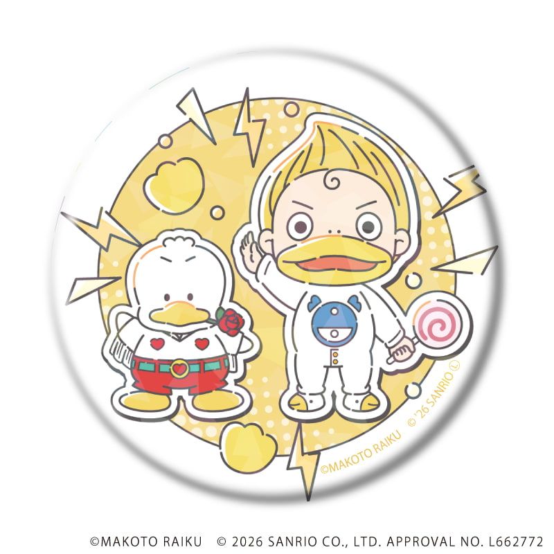 金色のガッシュ!!×サンリオキャラクターズ｜ホログラム缶バッジ(57mm