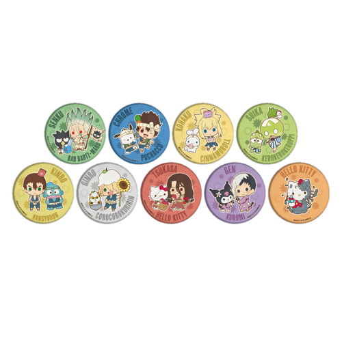Dr.STONE×サンリオキャラクターズ｜缶バッジ「Dr.STONE×サンリオ
