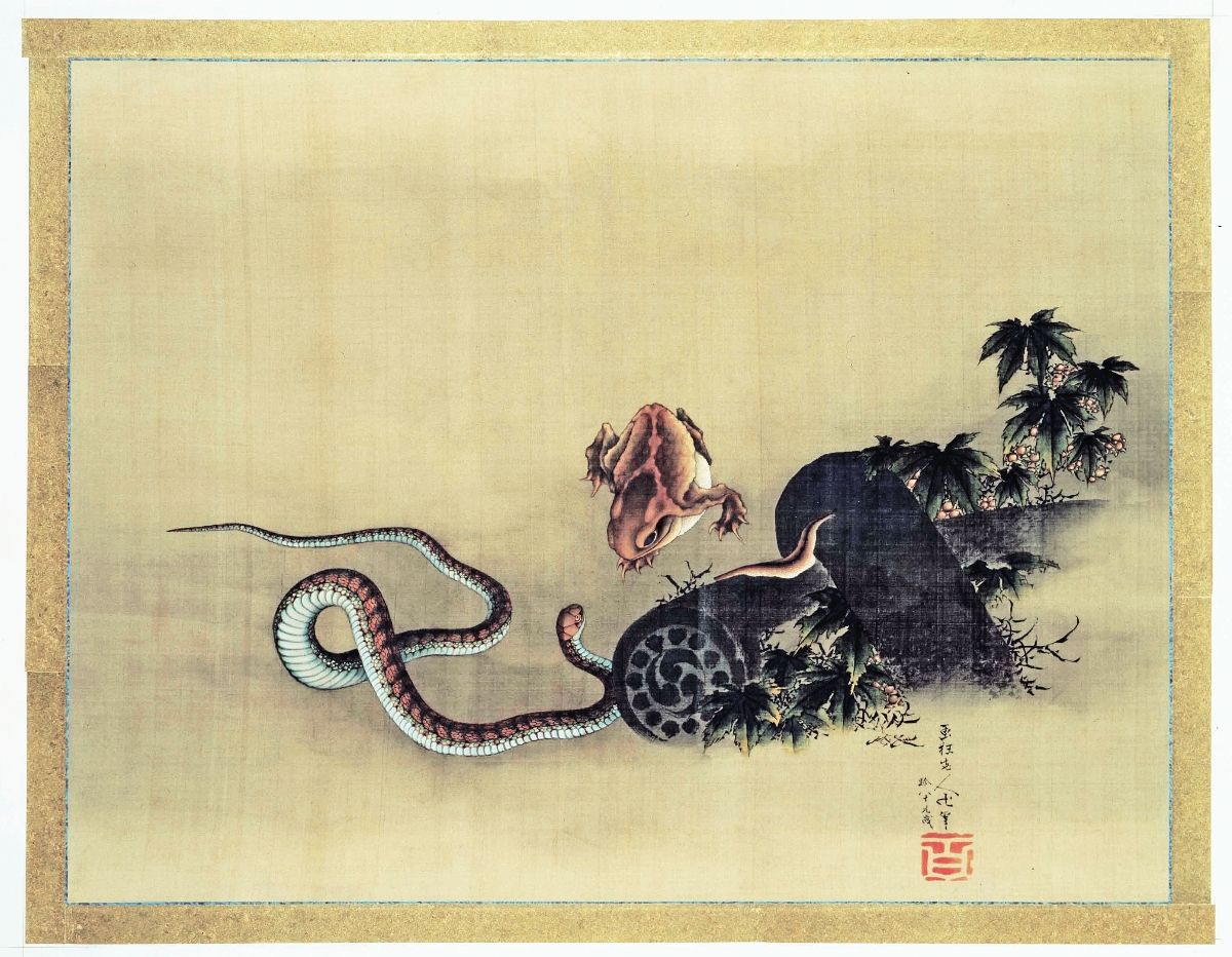 葛飾北斎「三竦の図」 天敵恐れる緊迫感 ＜北斎・広重の肉筆画(1