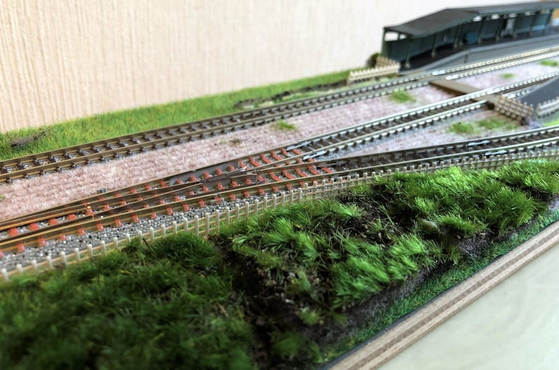 ローカル駅常設工事4 お手軽レイアウト簡単資材の固定【Nゲージ敷設